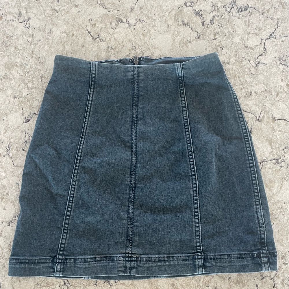 Free People dark denim skirt